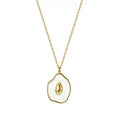White Seashell Pendant Necklace