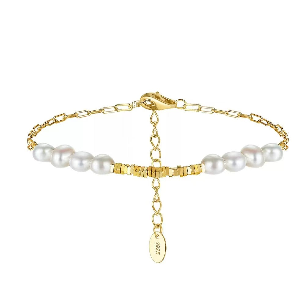Laurel Grace – Freshwater Pearl Vermeil Bracelet