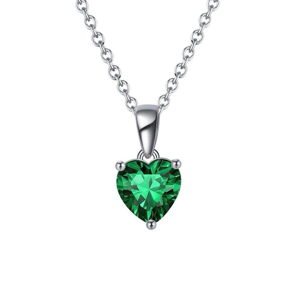 Heart Birthstone Pendant Necklace