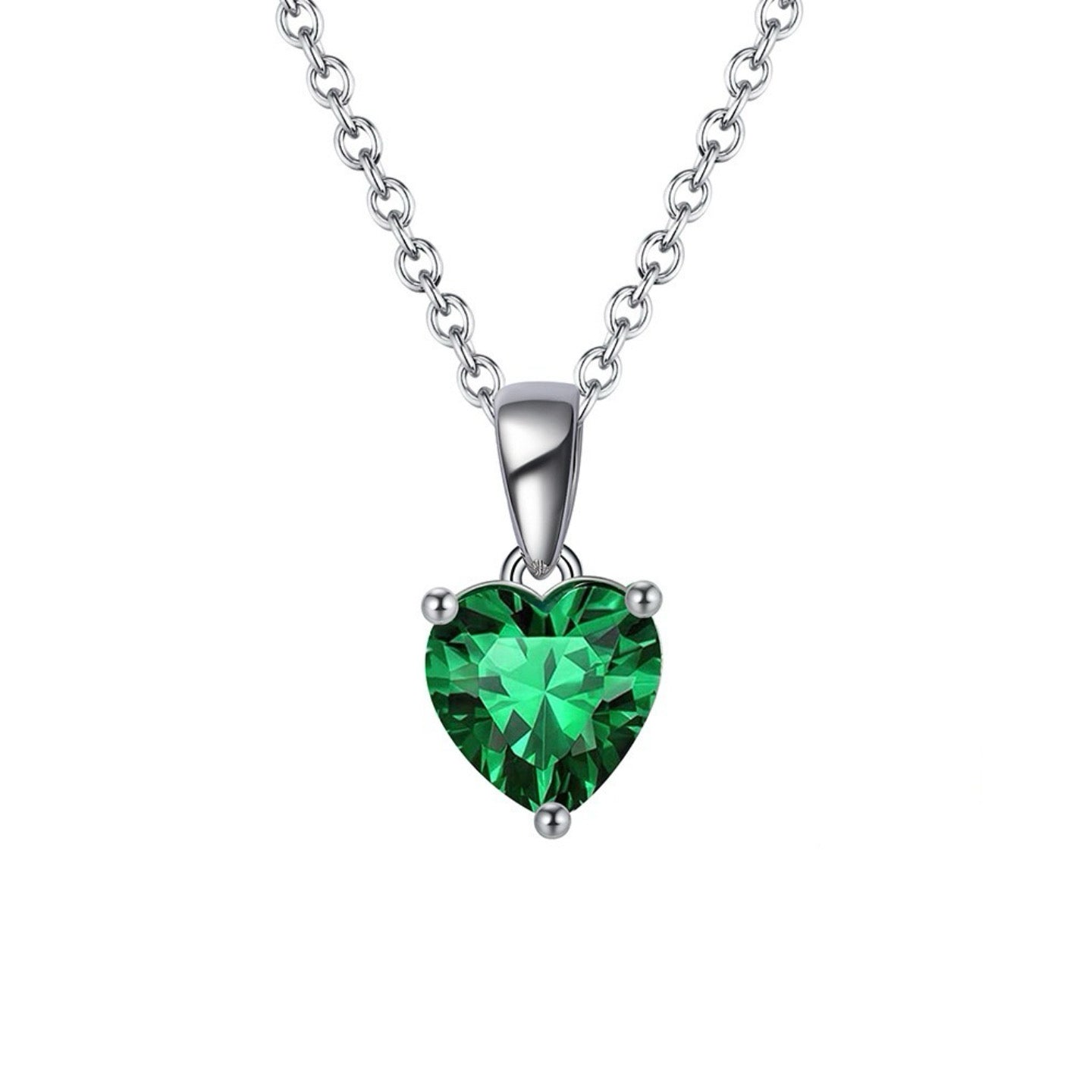 Heart Birthstone Pendant Necklace