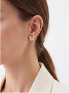 Butterfly Moissanite Stud Earrings