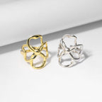 Floral Loop Adjustable Ring Multi-Stone Rings