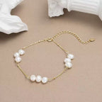 Pearl Cluster Chain Bracelet Chain & Link Bracelets