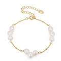 Pearl Cluster Chain Bracelet Chain & Link Bracelets