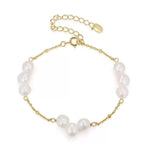 Pearl Cluster Chain Bracelet Chain & Link Bracelets