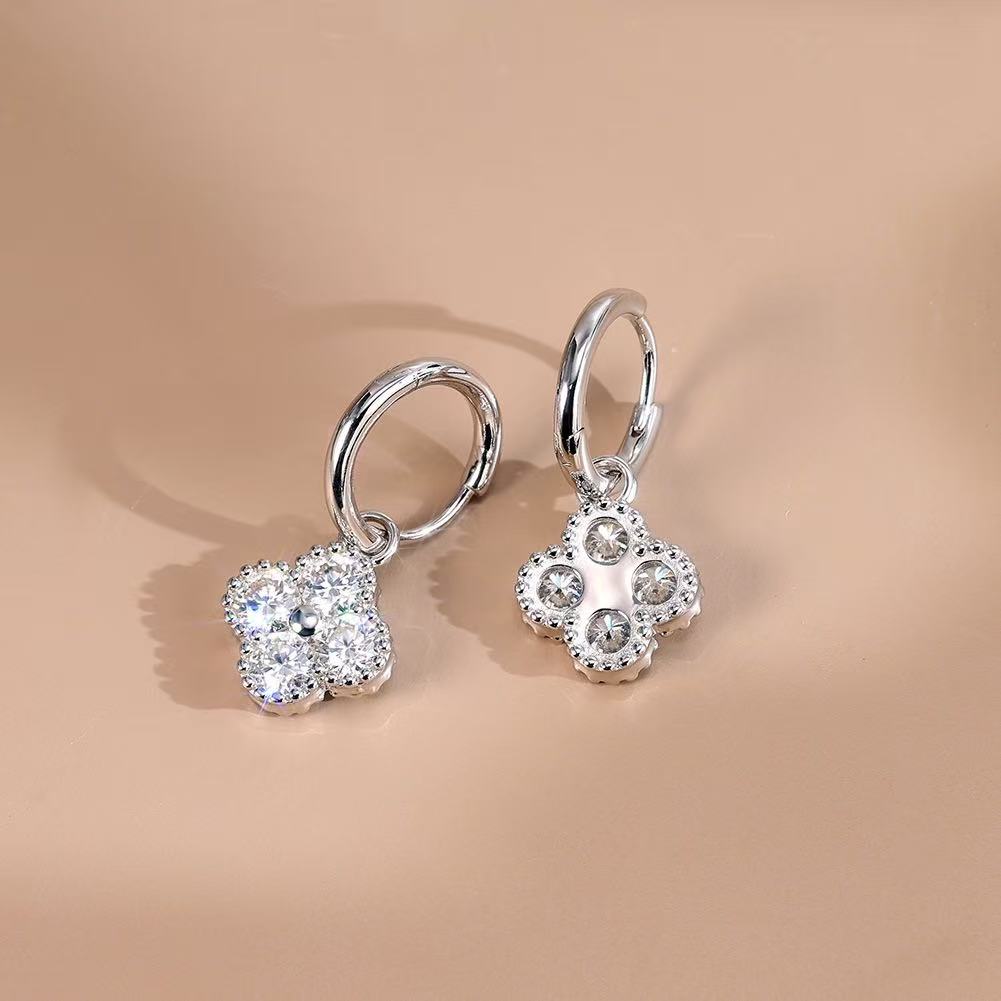 Clover Charm Hoop Earrings