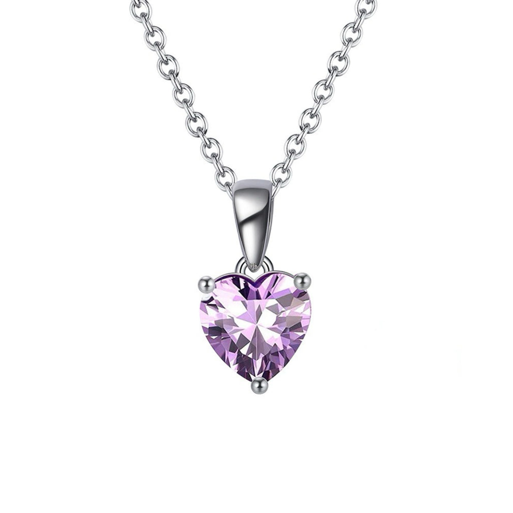 Heart Birthstone Pendant Necklace