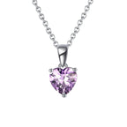 Heart Birthstone Pendant Necklace
