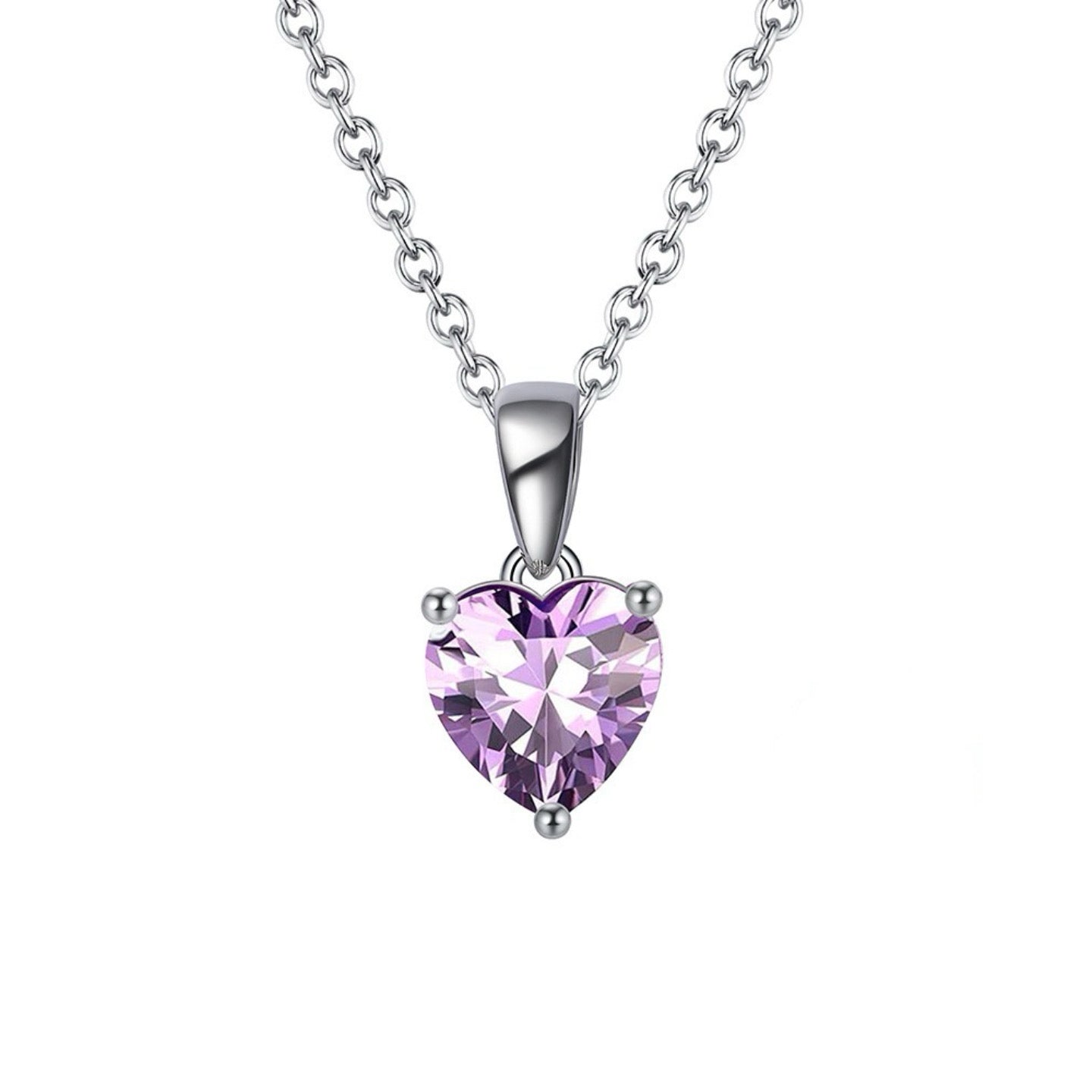 Heart Birthstone Pendant Necklace