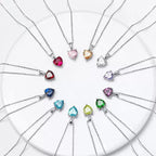 Heart Birthstone Pendant Necklace