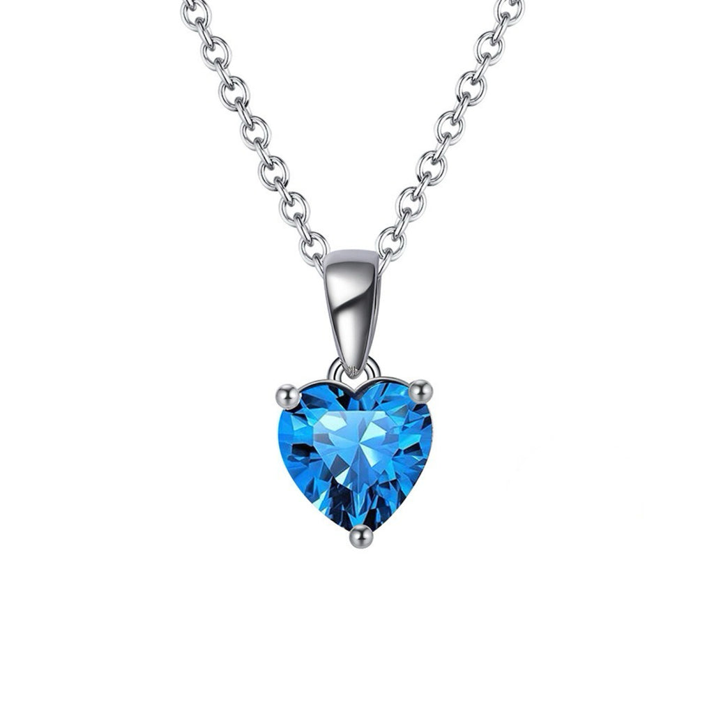 Heart Birthstone Pendant Necklace