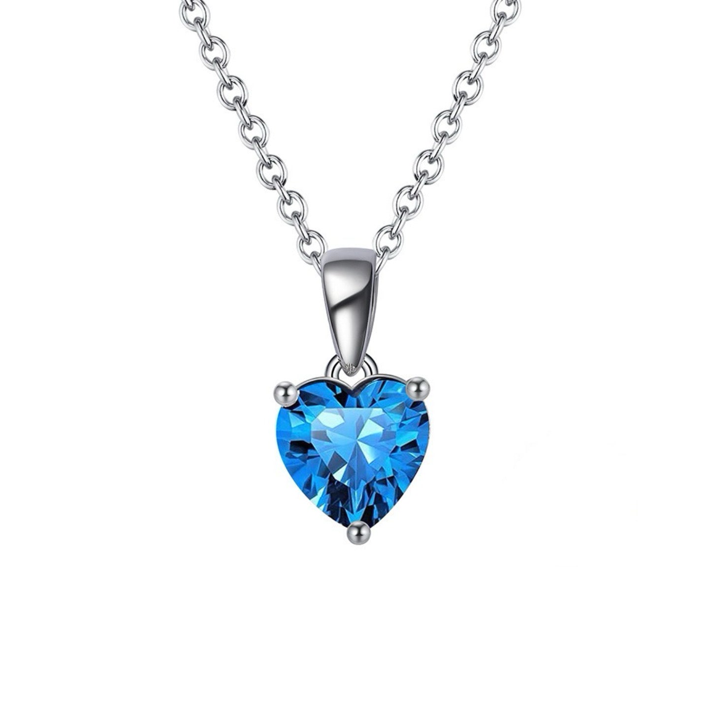 Heart Birthstone Pendant Necklace