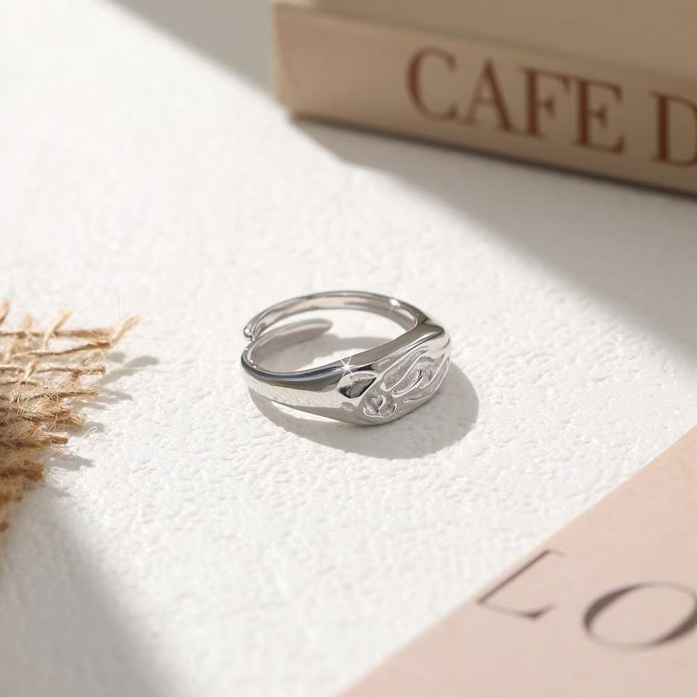 Textured Band Adjustable Ring