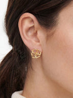 Floral Loop Stud Earrings Stud Earrings