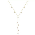 Floating Pearl Lariat Necklace