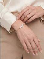 Pearl Cluster Chain Bracelet Chain & Link Bracelets