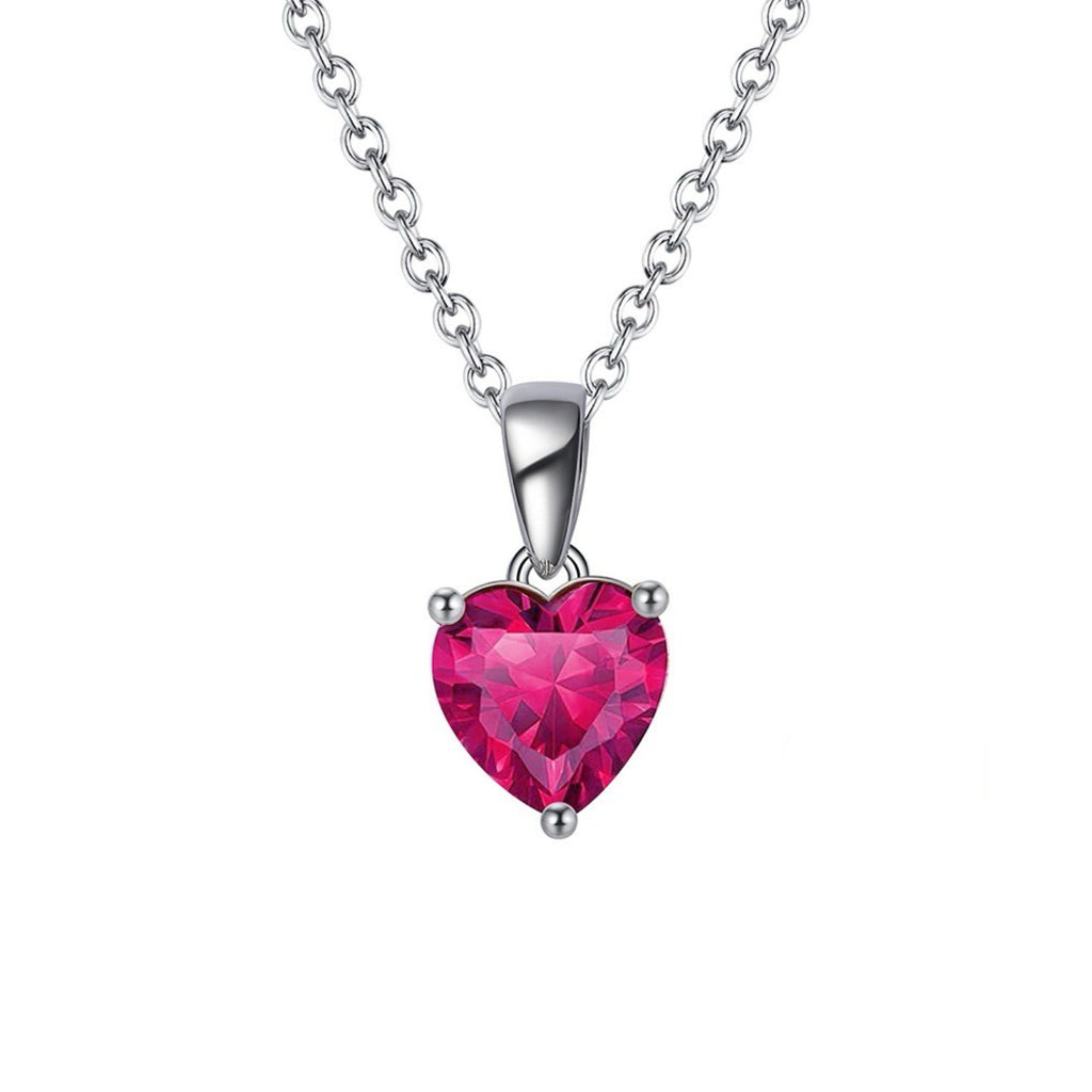 Heart Birthstone Pendant Necklace