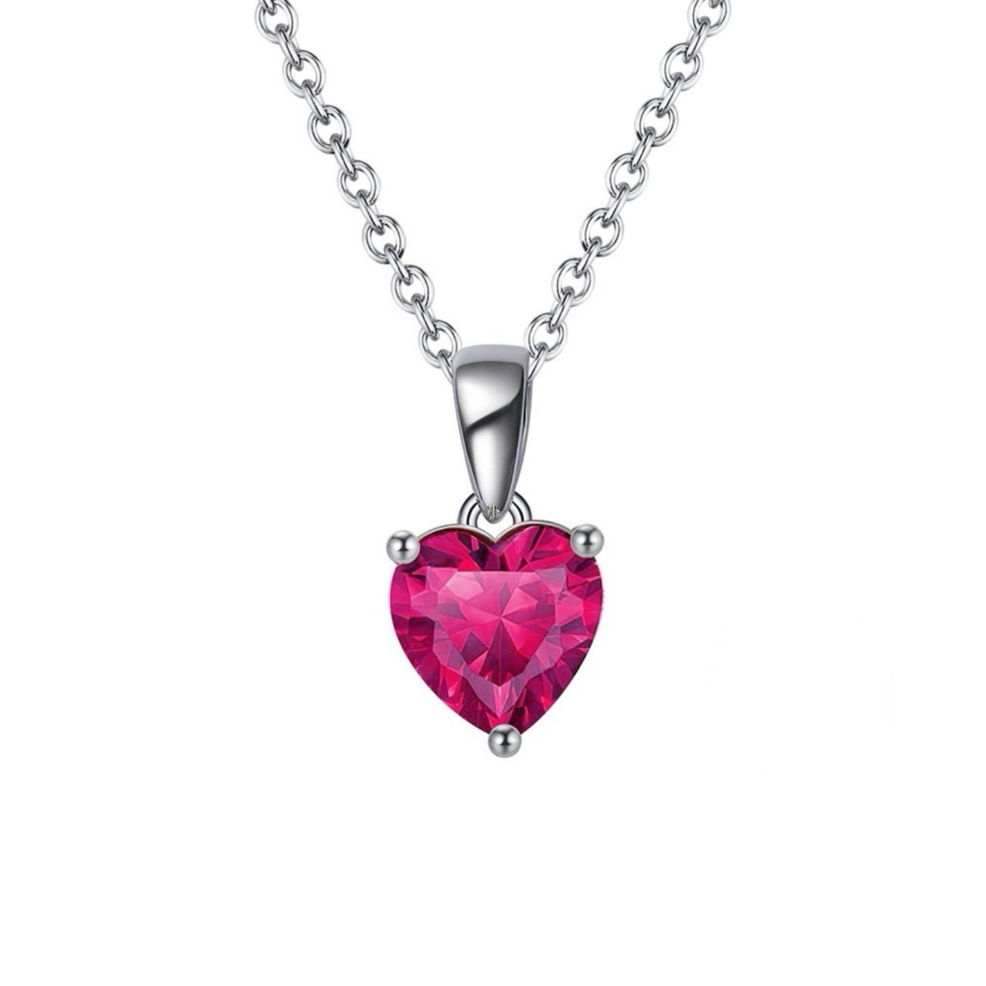 Heart Birthstone Pendant Necklace