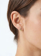 Pave Crescent Moon Stud Earrings Stud Earrings