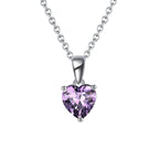 Heart Birthstone Pendant Necklace