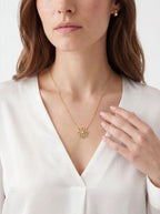 Lotus Openwork Necklace Pendant Necklaces