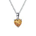 Heart Birthstone Pendant Necklace