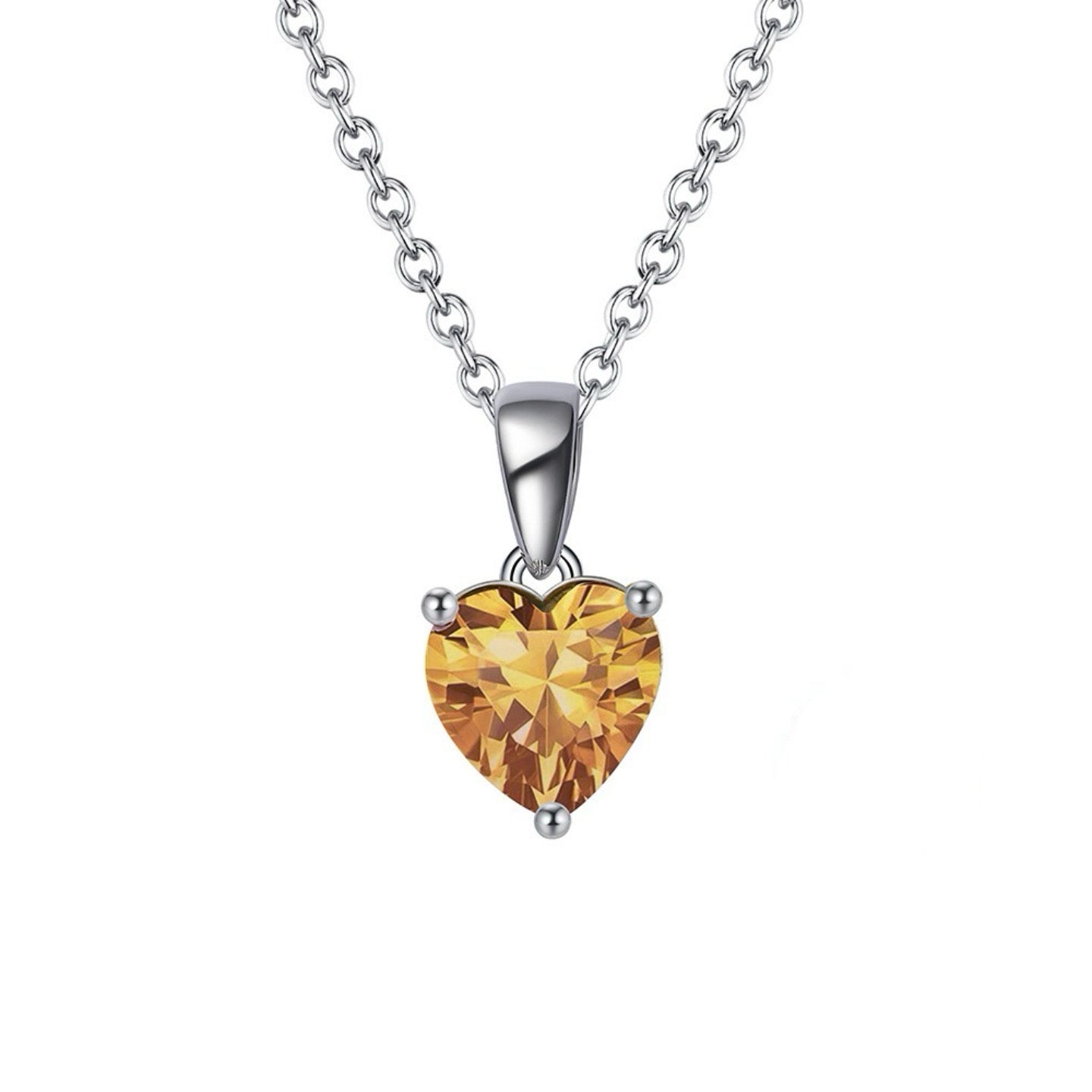 Heart Birthstone Pendant Necklace