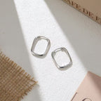 Rounded Rectangle Hoop Earrings Hoop Earrings