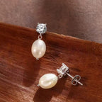 Pearl Dangle Stud Earrings Stud Earrings