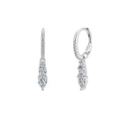 Marquise Drop Huggie Earrings Hoop Earrings