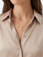 Triple Spark Drop Necklace Multi-Strand Necklaces