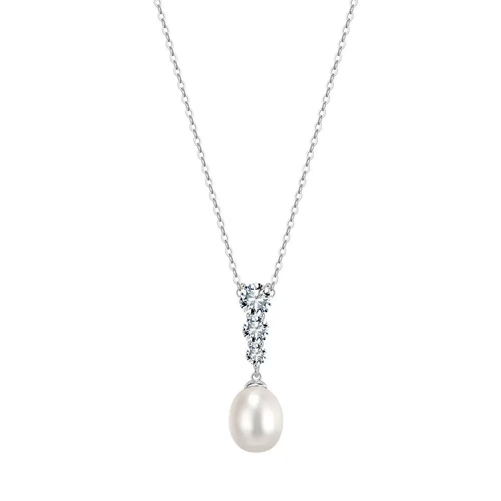 Pearl Drop Trio Necklace