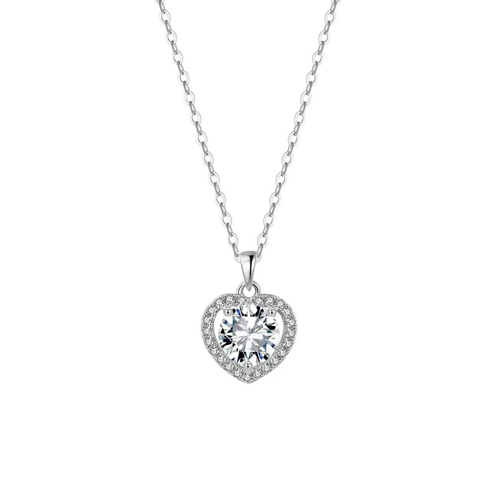 Heart Halo Pendant Necklace