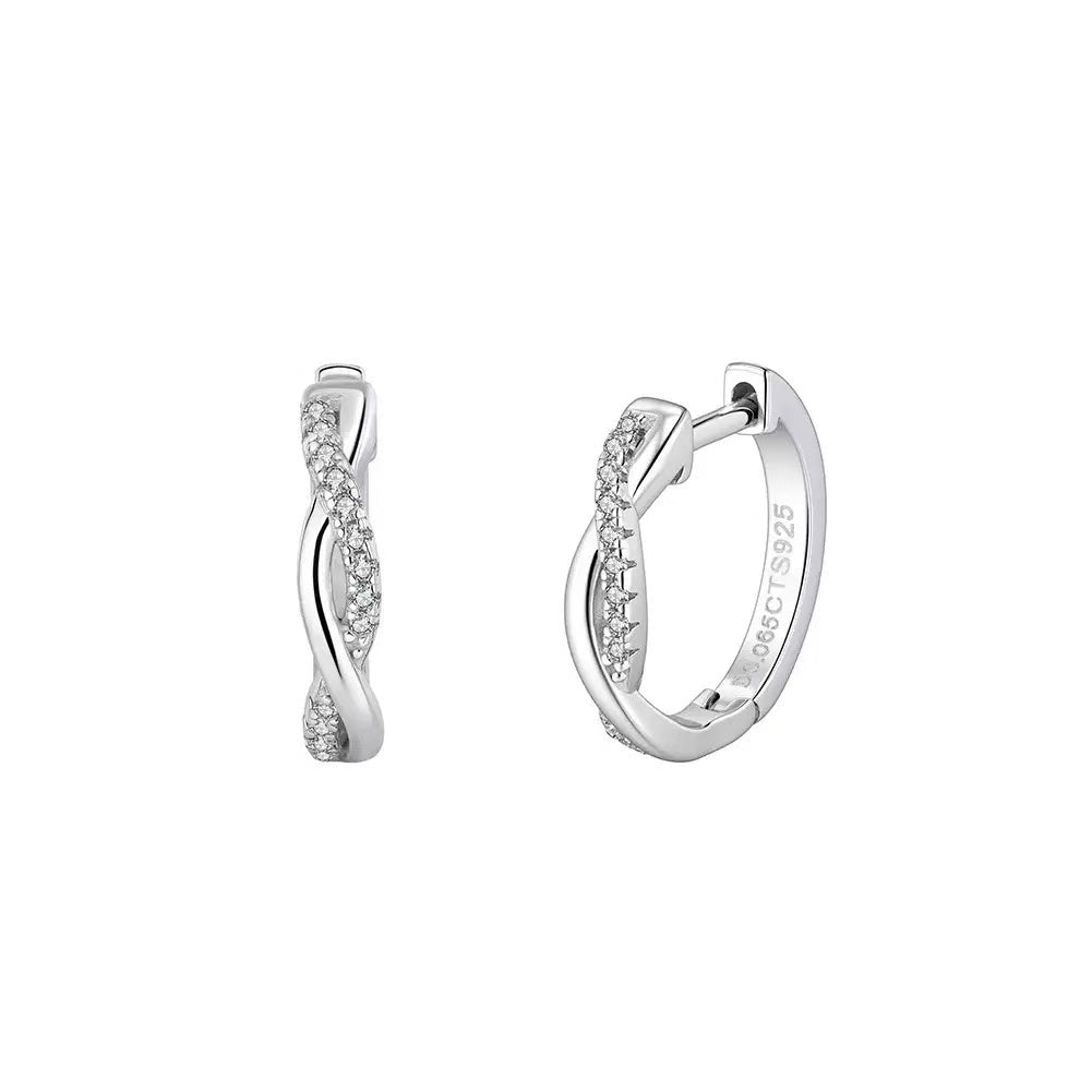 Mobius Twist Huggie Earrings