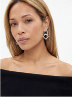 Geometric Lattice Drop Earrings Dangle & Drop Earrings