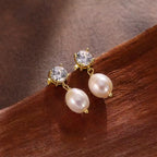 Pearl Dangle Stud Earrings Stud Earrings