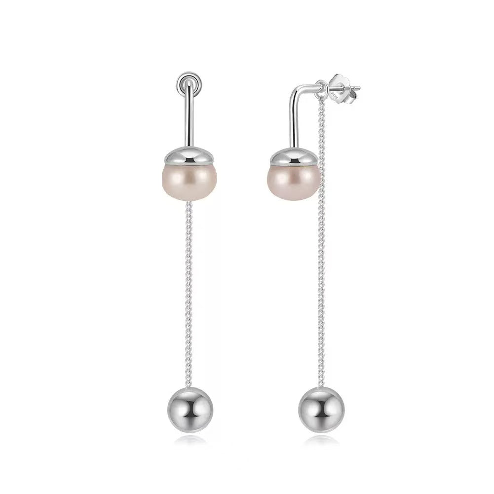 Pearl Threader Drop Earrings