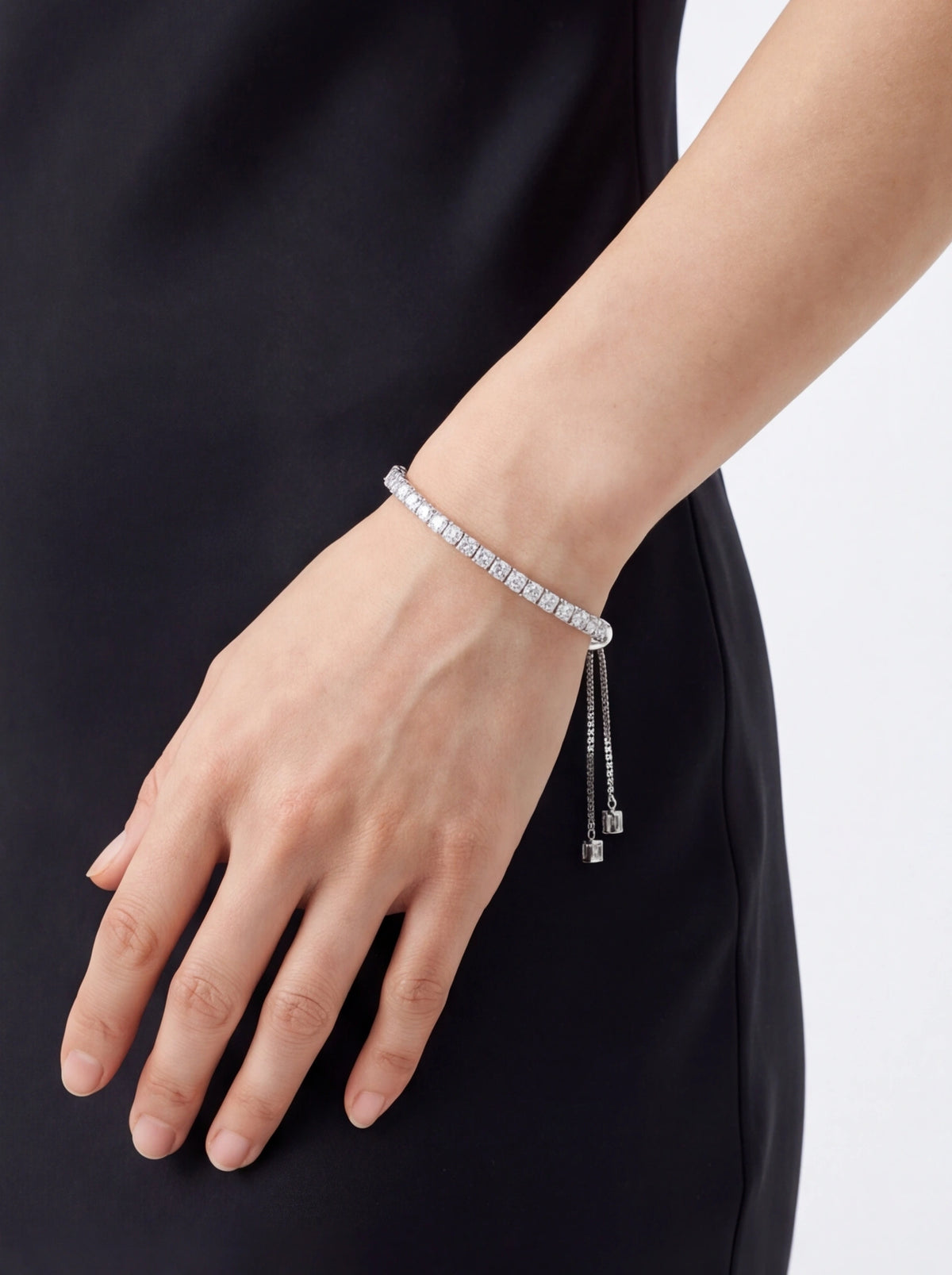 Moissanite Sliding Tennis Bracelet — additional product view