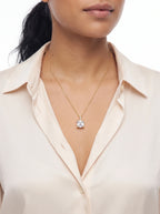 Asscher Cut Moissanite Pendant Necklace