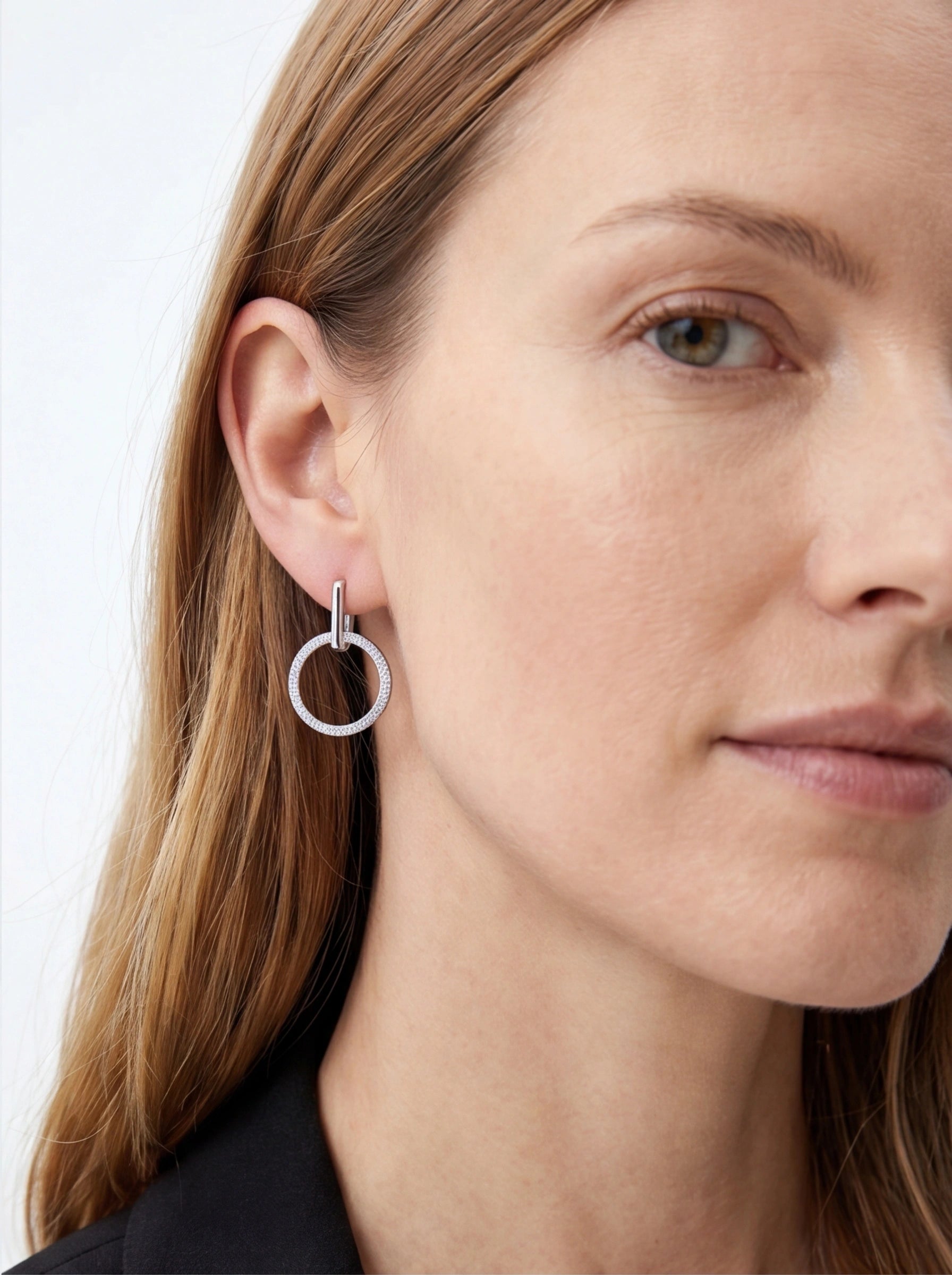 Sparkling Hoop Earrings – 925 Sterling Silver