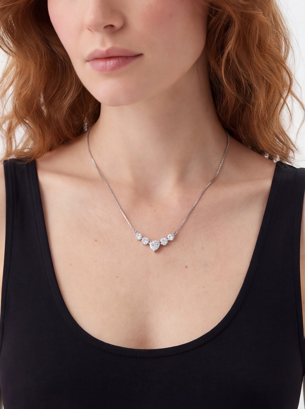 Heart’s Embrace Moissanite Necklace