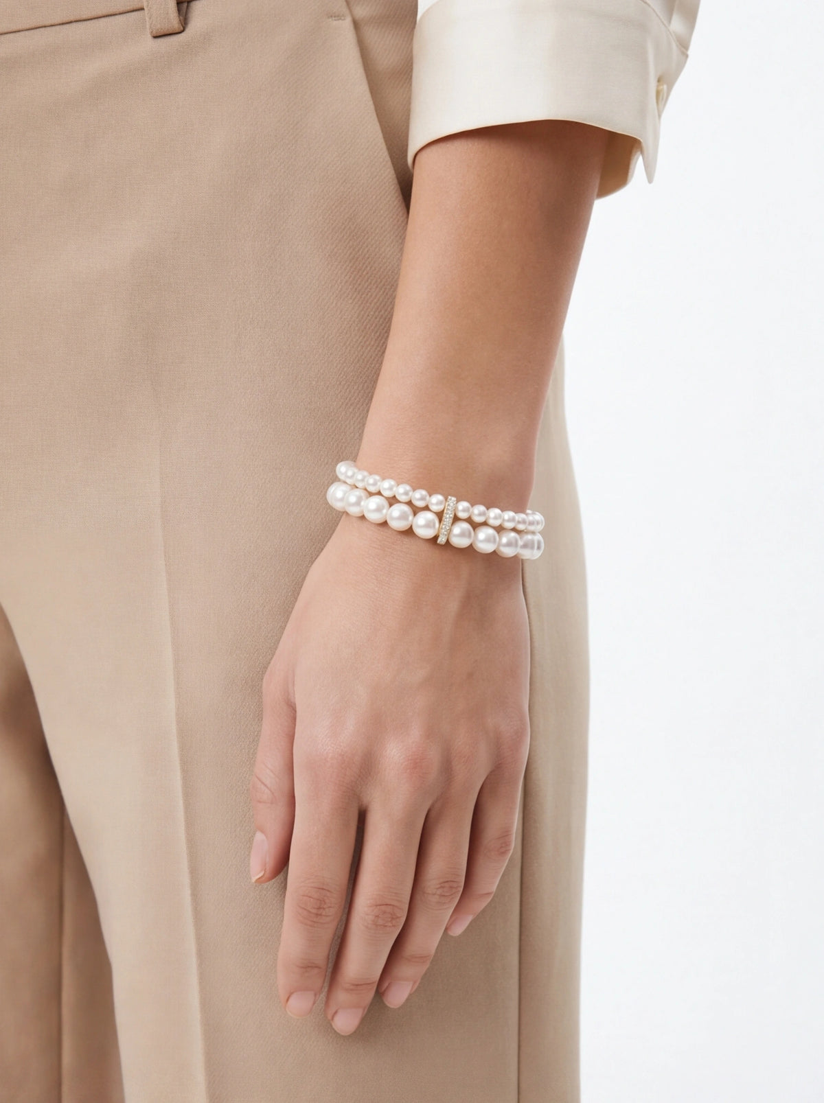 Pearl Duet Layered Bracelet