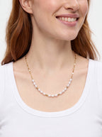 Golden Bead Pearl Necklace Pendant Necklaces