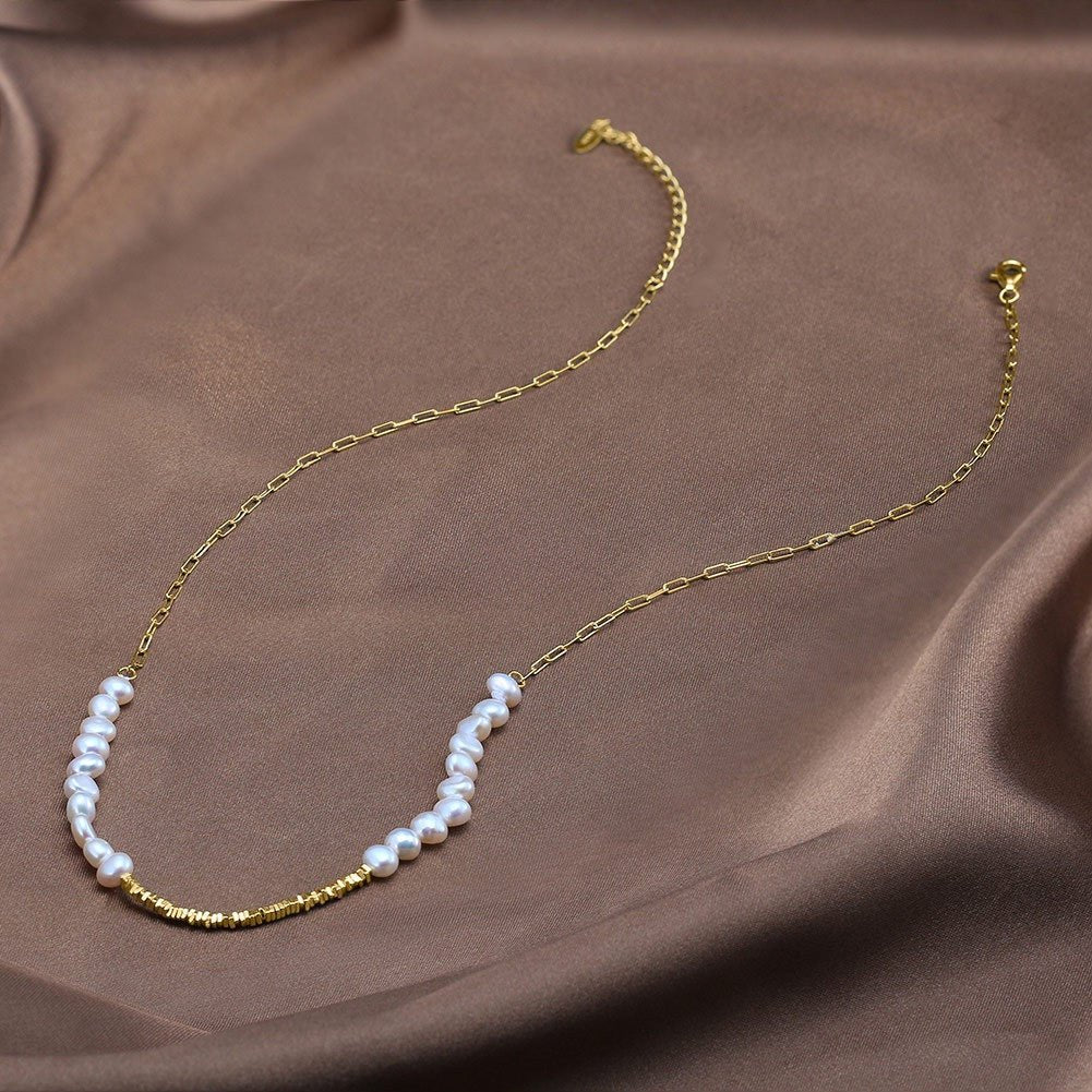Nugget Bead Pearl Necklace - Starlight Jewelry