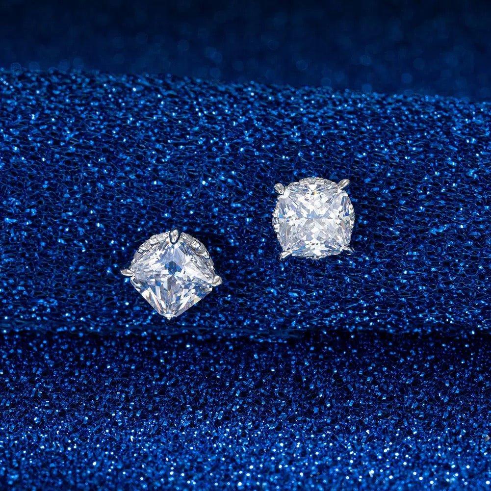 Princess Cut Stud Earrings - Starlight Jewelry