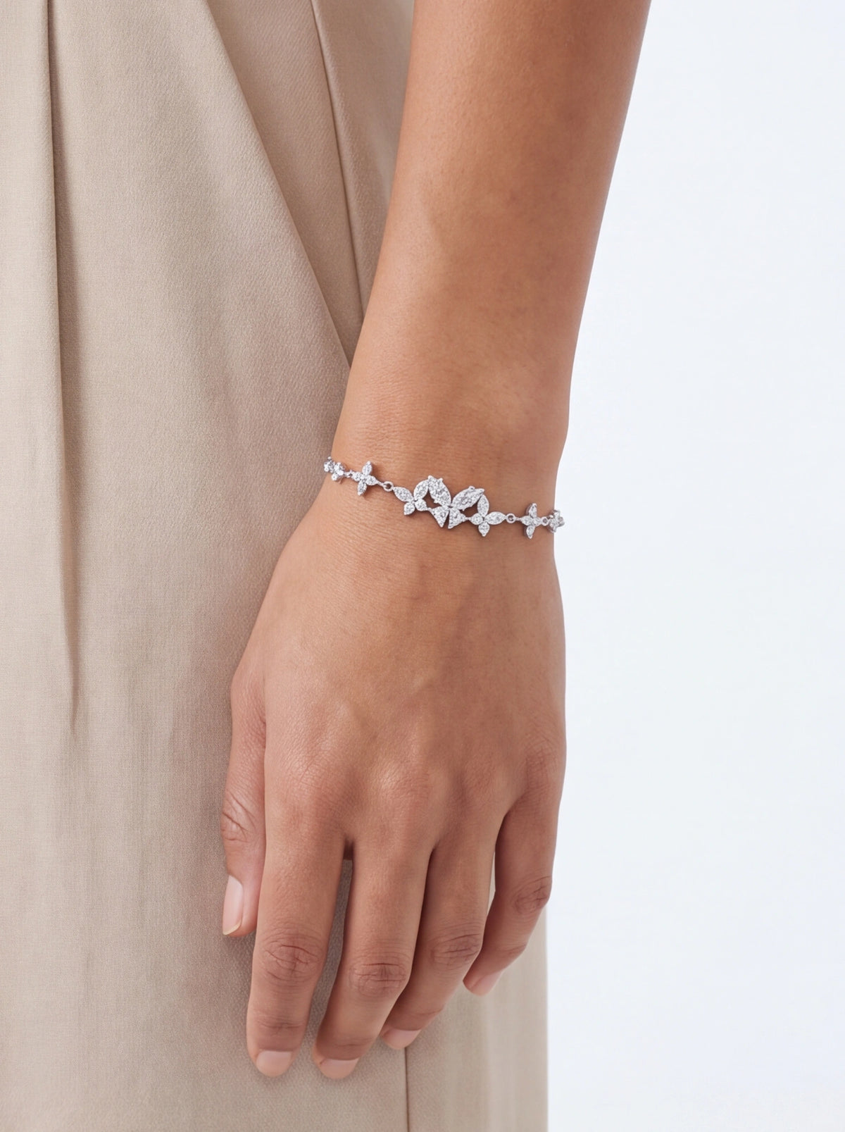 Mixed Cut Moissanite Adjustable Bracelet