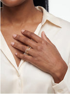 Pave Curve Open Ring Multi-Stone Rings
