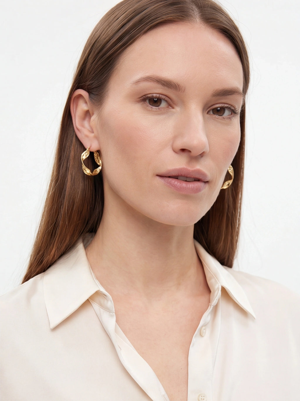 Twisted Texture Hoop Earrings