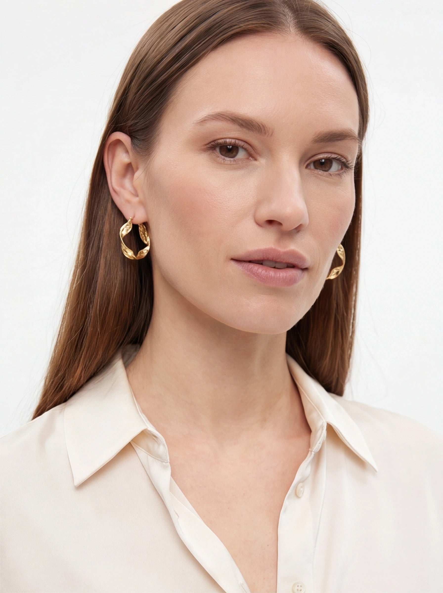 Twisted Texture Hoop Earrings