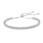 Moissanite Sliding Tennis Bracelet — product and styling view